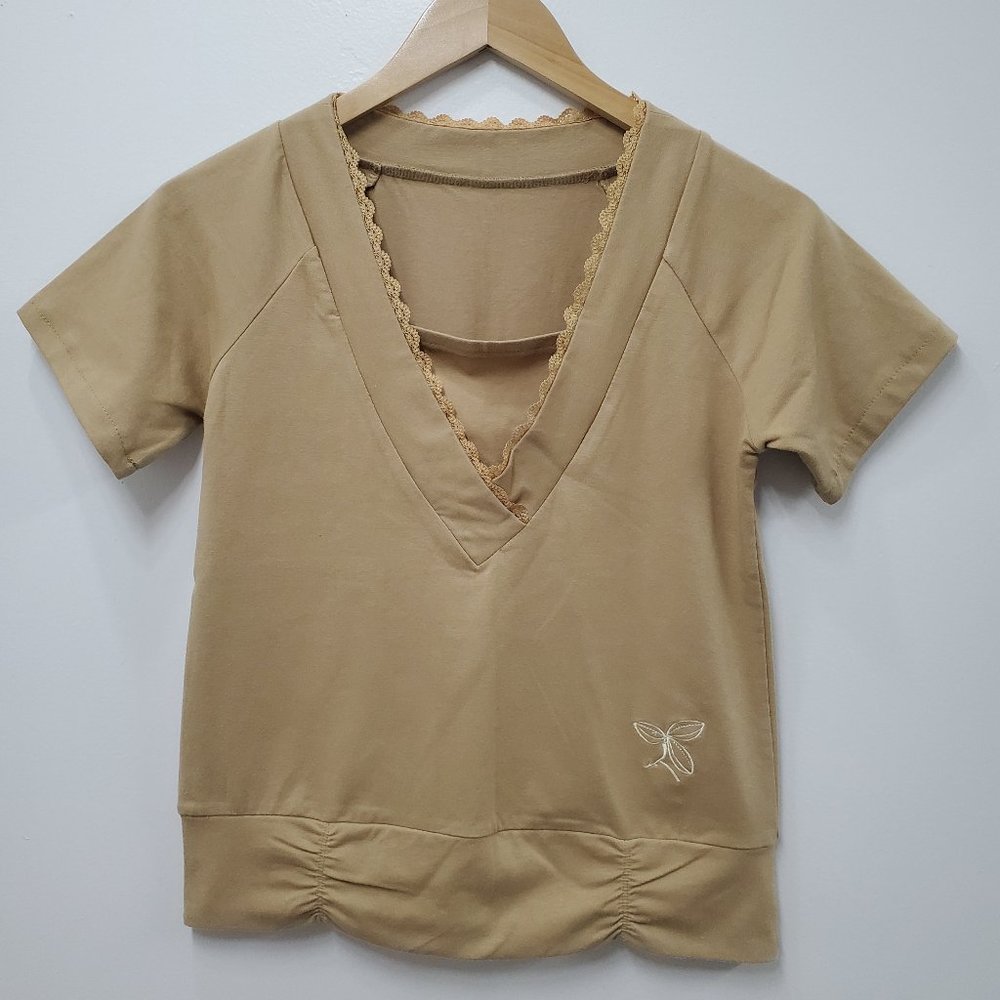 Cotton Jersey Mustard Top